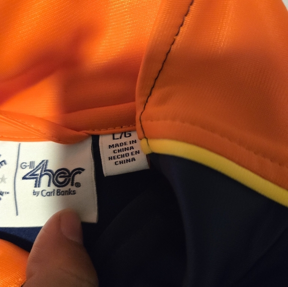 Women's Houston Astros G-III 4Her by Carl Banks Navy First Place Raglan Full-Zip - Picture 5 of 10